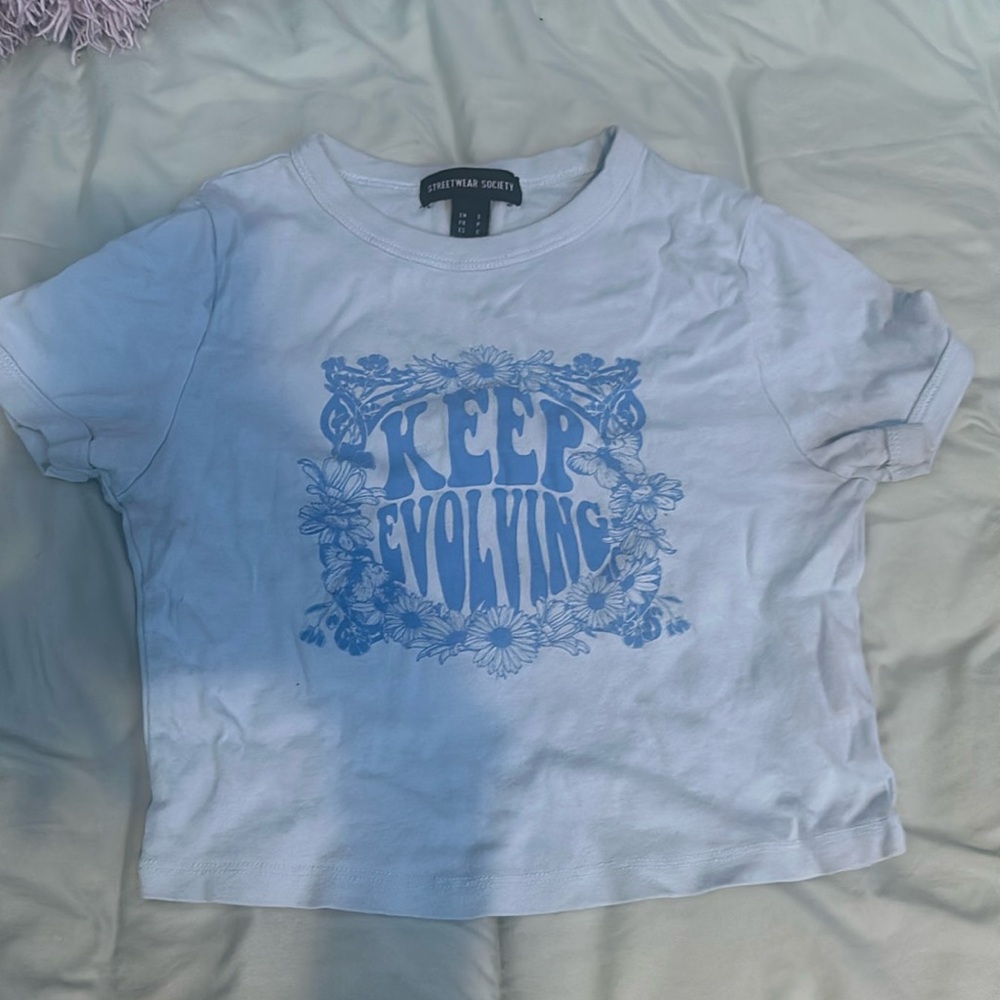 Light Blue Crop Top